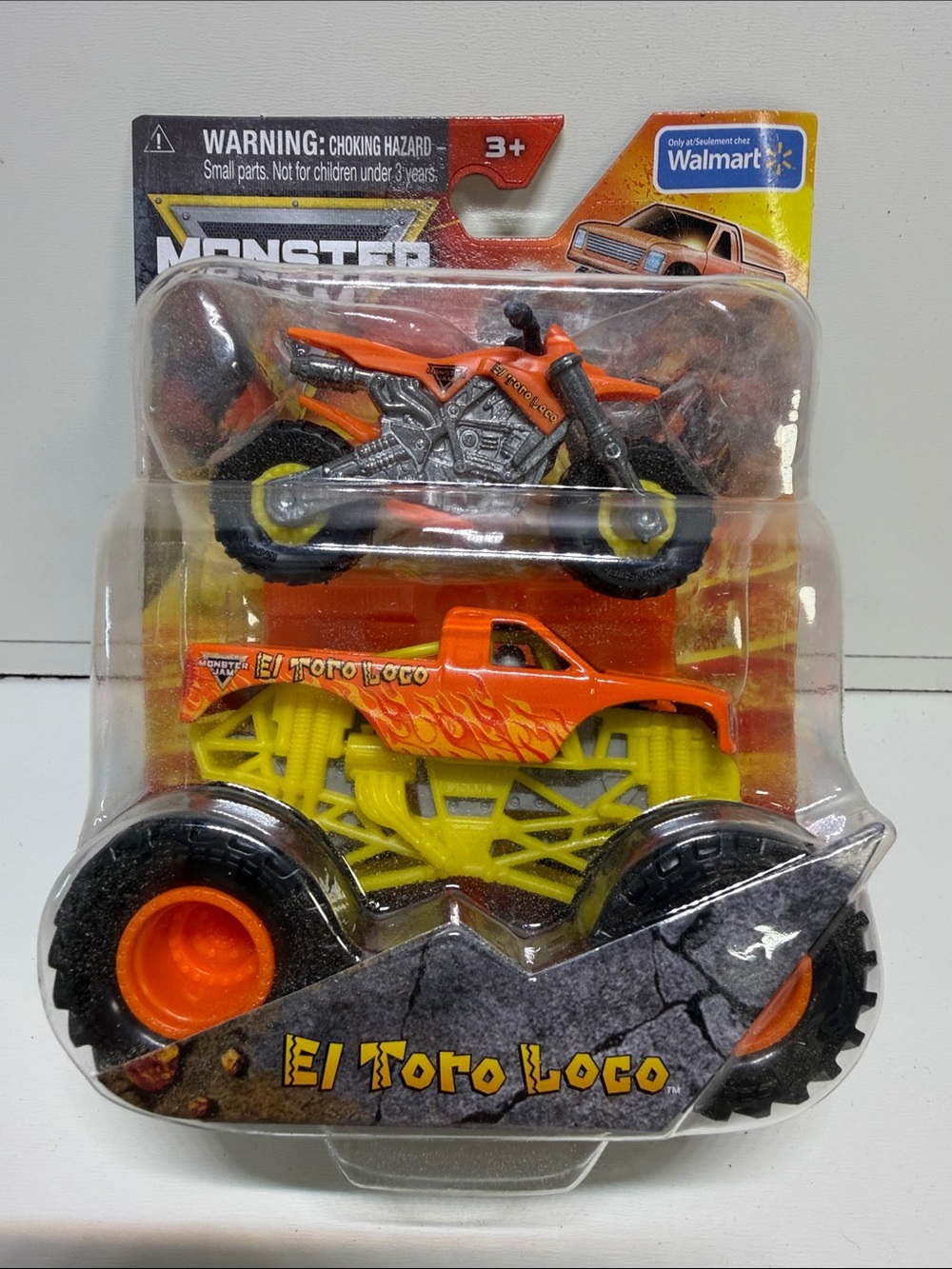El Toro Loco Monster Truck & Dirt Bike Playset - Orange & Yellow